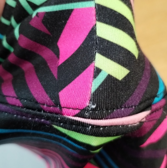 •Justice Active Colorful Retro Stripe Full Length Dri Fit Leggings Size Girl 18 - Picture 10 of 11